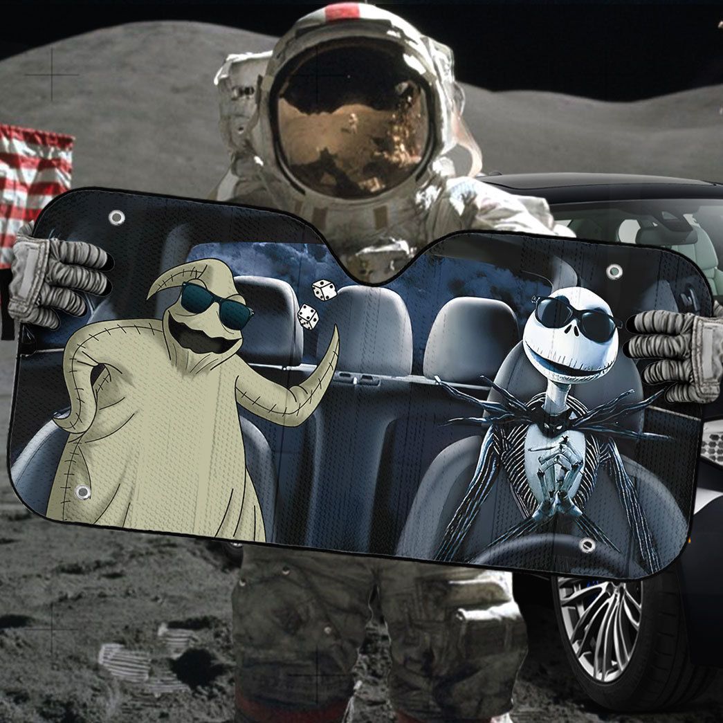 Gearhumans 3D Nightmare Before Christmas Jack Oogie Boogie Custom Car Auto Sunshade