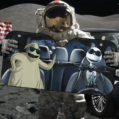 Gearhumans 3D Nightmare Before Christmas Jack Oogie Boogie Custom Car Auto Sunshade