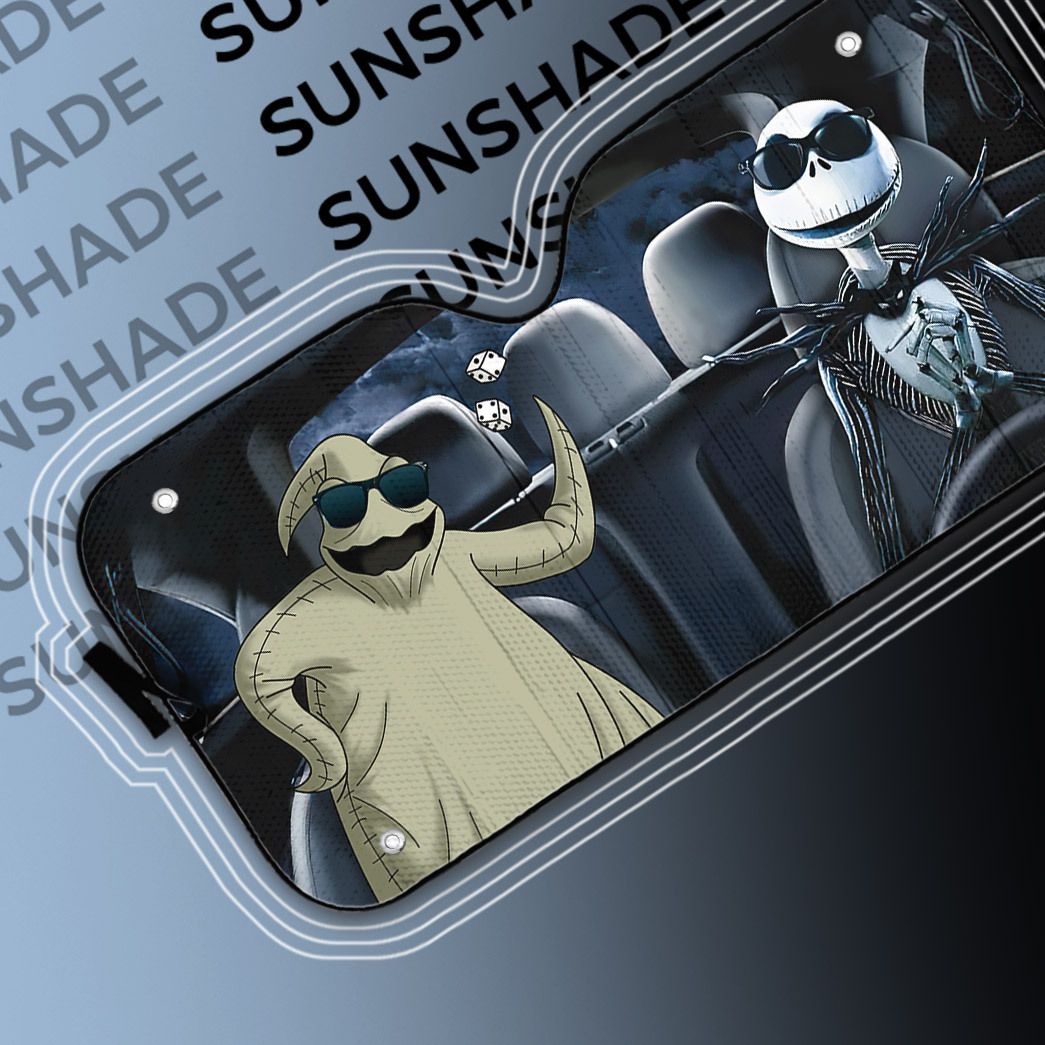 Gearhumans 3D Nightmare Before Christmas Jack Oogie Boogie Custom Car Auto Sunshade