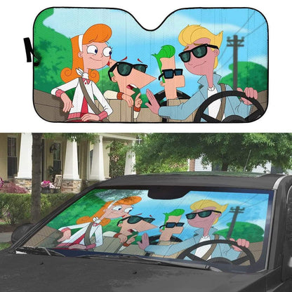 Gearhumans 3D PHINEAS AND FERB Custom Car Auto Sunshade