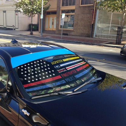 Gearhumans 3D Patriotic Support Appreciation Custom Car Auto Sunshade