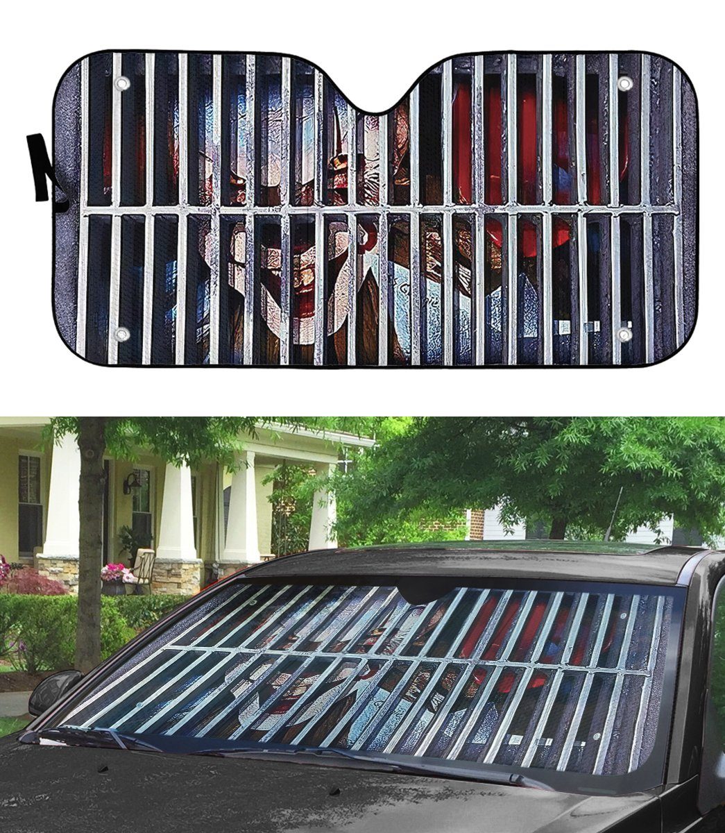Gearhumans 3D Pennywise The Clown Custom Car Auto Sunshade