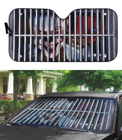 Gearhumans 3D Pennywise The Clown Custom Car Auto Sunshade