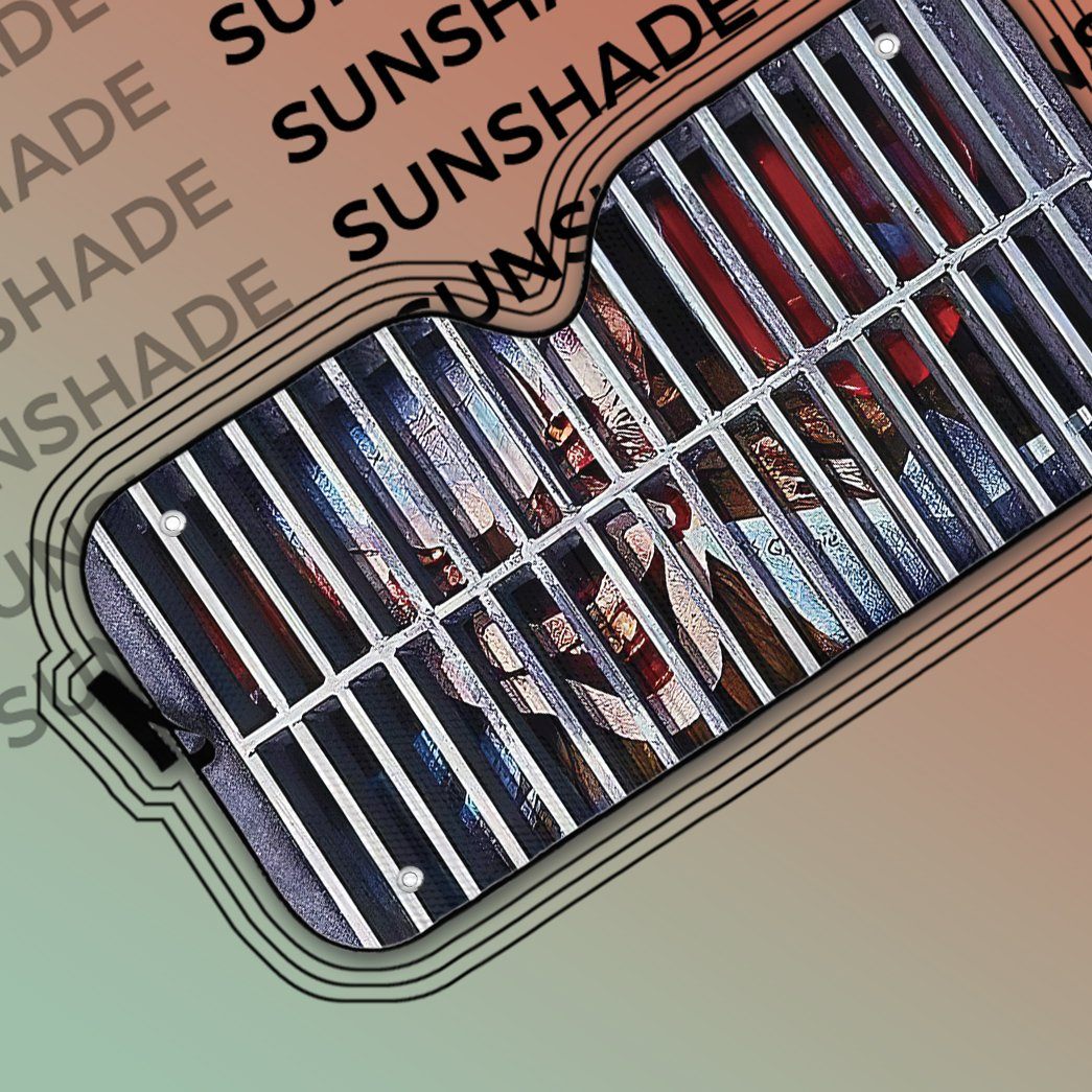 Gearhumans 3D Pennywise The Clown Custom Car Auto Sunshade