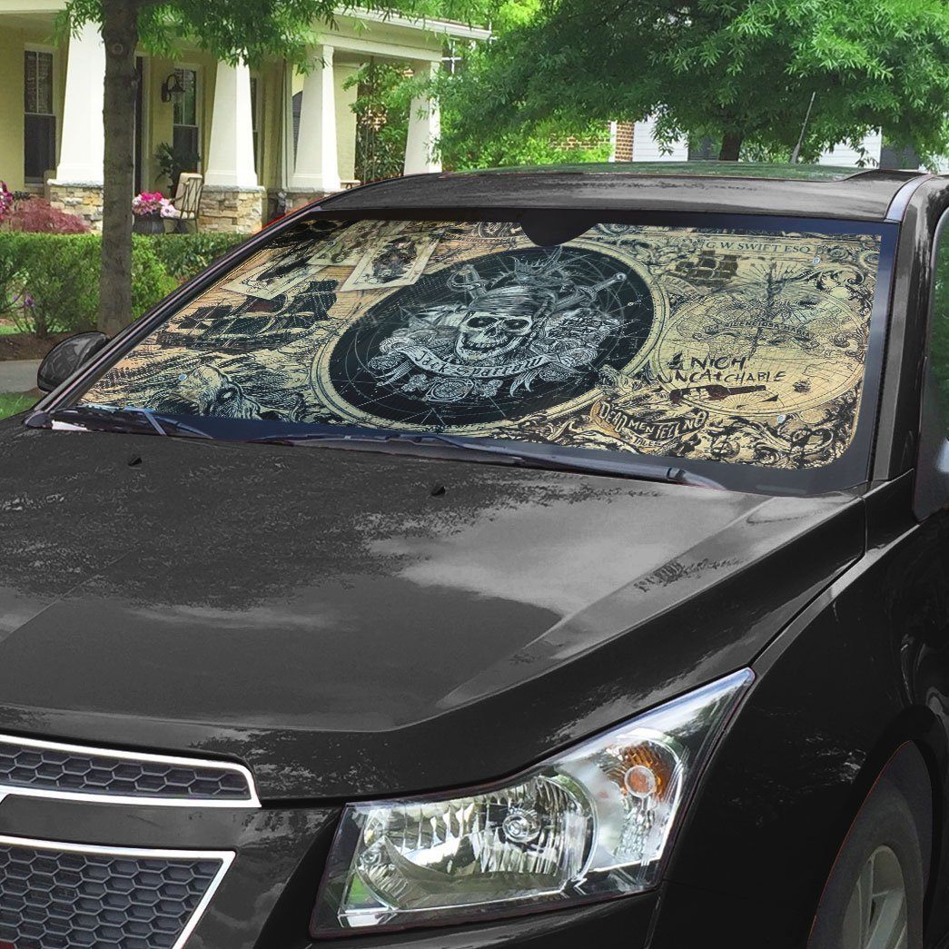 Gearhumans 3D Pirates Of The Caribbean Custom Auto Car Sunshade
