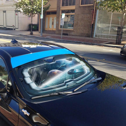 Gearhumans 3D Porthole Spaceship Custom Car Auto Sunshade