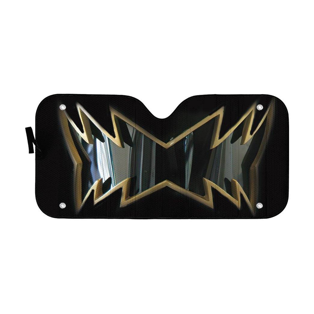 Gearhumans 3D Power Rangers Dino Thunder Black Ranger Helmet Custom Car Auto Sunshade