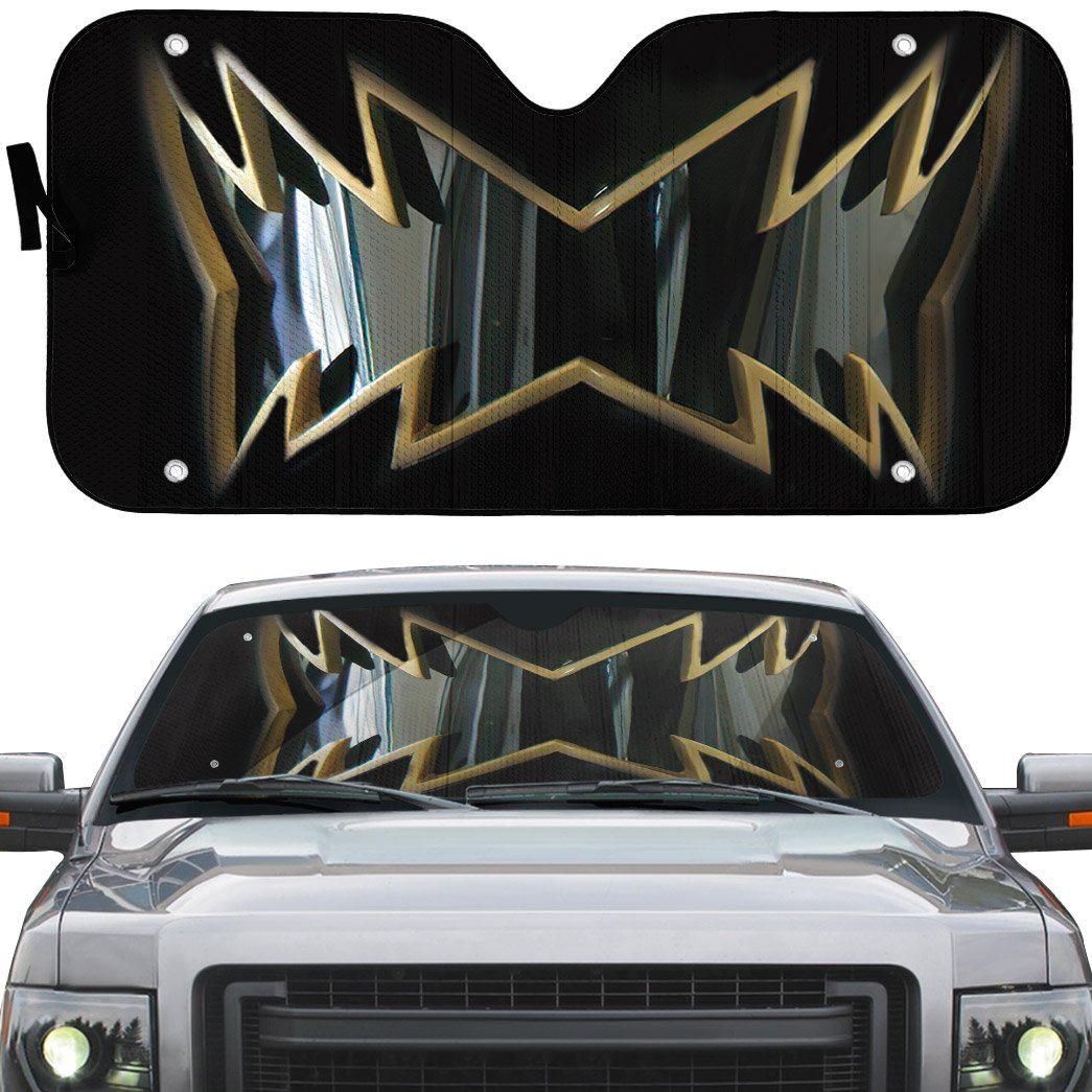 Gearhumans 3D Power Rangers Dino Thunder Black Ranger Helmet Custom Car Auto Sunshade