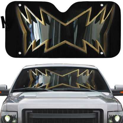 Gearhumans 3D Power Rangers Dino Thunder Black Ranger Helmet Custom Car Auto Sunshade