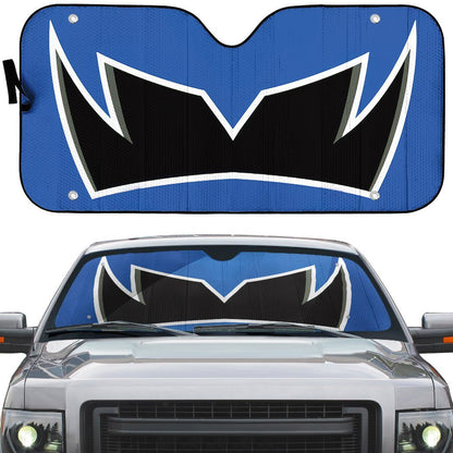 Gearhumans 3D Power Rangers Dino Thunder Blue Ranger Helmet Custom Car Auto Sunshade