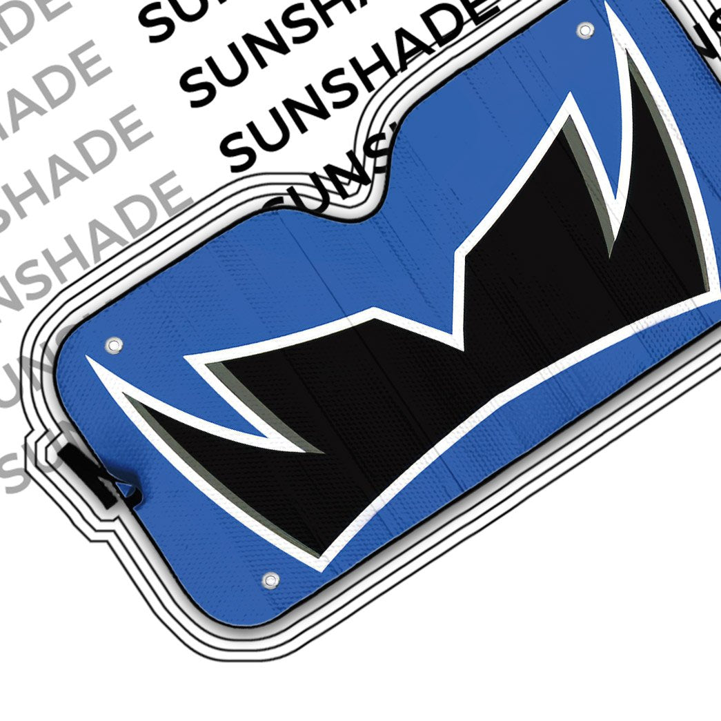 Gearhumans 3D Power Rangers Dino Thunder Blue Ranger Helmet Custom Car Auto Sunshade