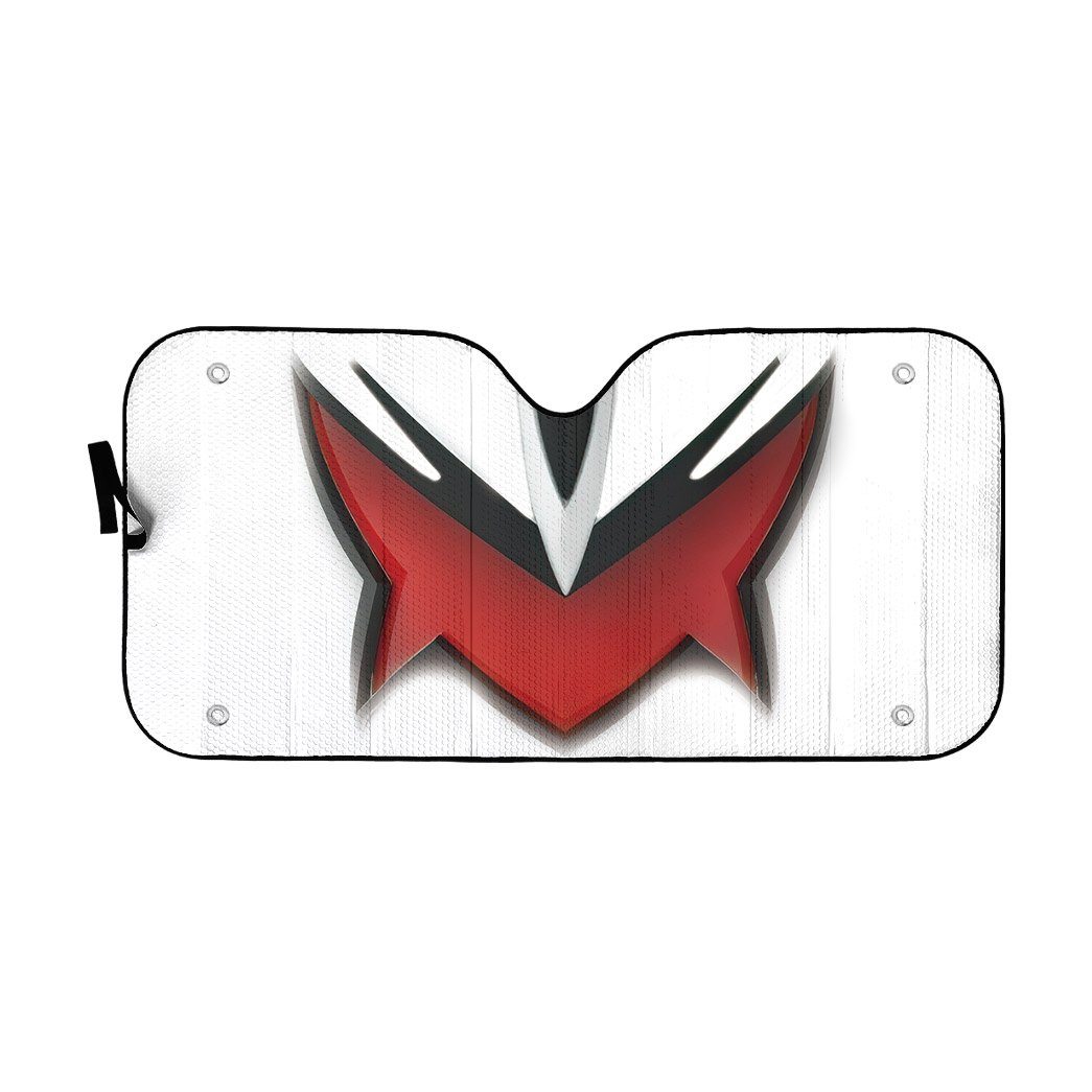 Gearhumans 3D Power Rangers Dino Thunder White Ranger Helmet Custom Car Auto Sunshade