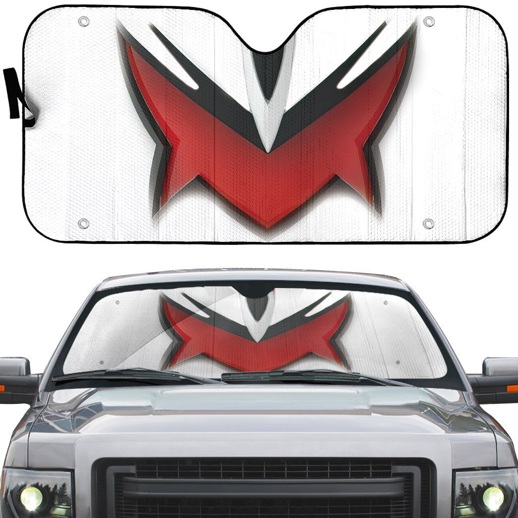 Gearhumans 3D Power Rangers Dino Thunder White Ranger Helmet Custom Car Auto Sunshade