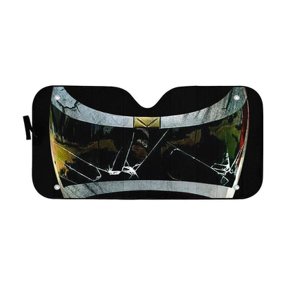 Gearhumans 3D Power Rangers In Space Black Ranger Custom Car Auto Sunshade