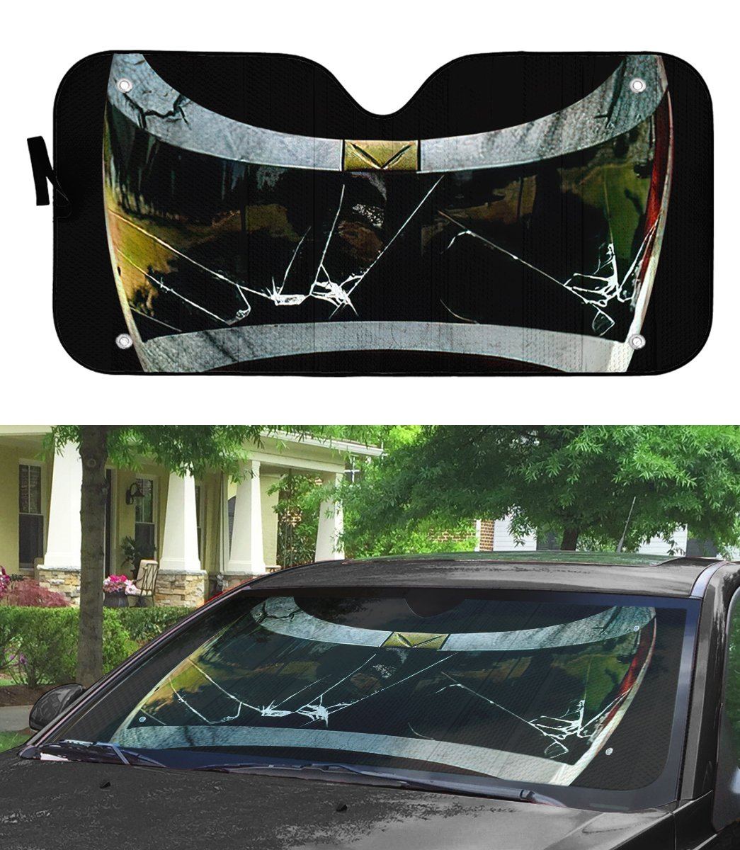 Gearhumans 3D Power Rangers In Space Black Ranger Custom Car Auto Sunshade