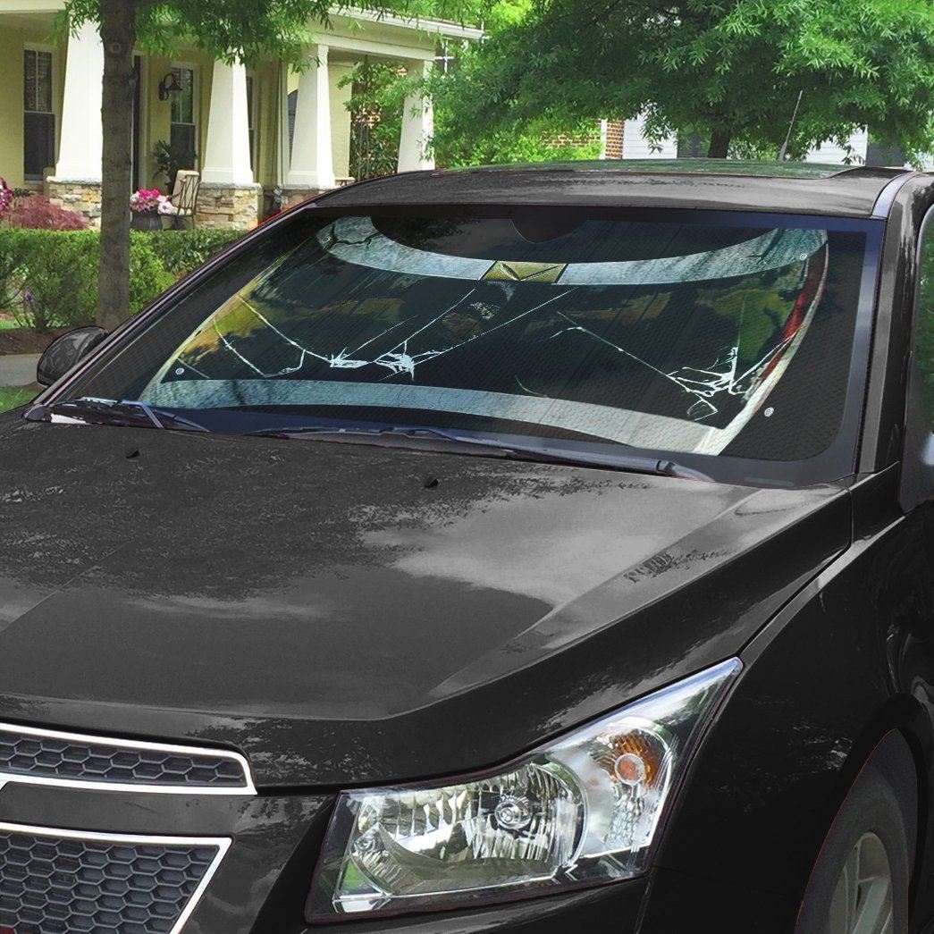 Gearhumans 3D Power Rangers In Space Black Ranger Custom Car Auto Sunshade