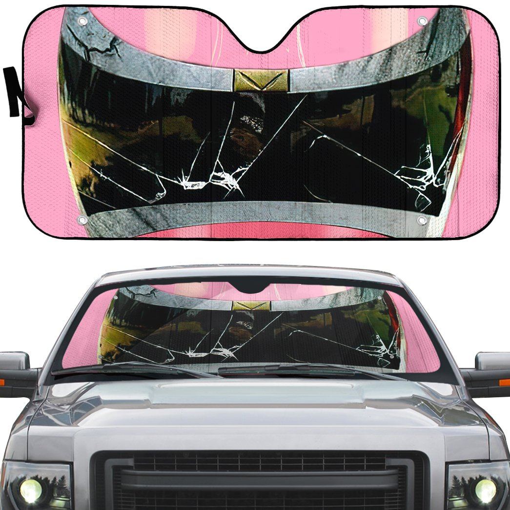 Gearhumans 3D Power Rangers In Space Pink Ranger Custom Car Auto Sunshade