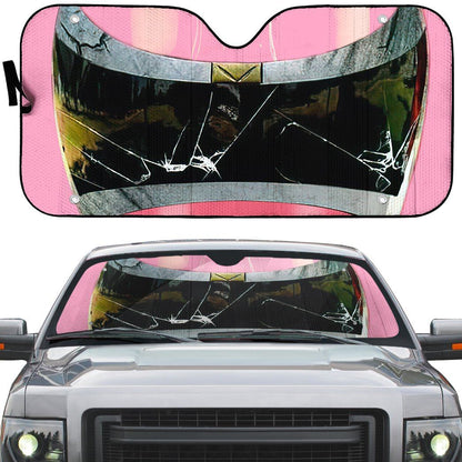 Gearhumans 3D Power Rangers In Space Pink Ranger Custom Car Auto Sunshade