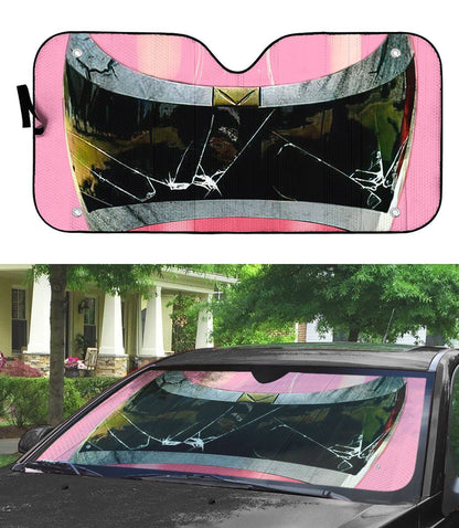 Gearhumans 3D Power Rangers In Space Pink Ranger Custom Car Auto Sunshade