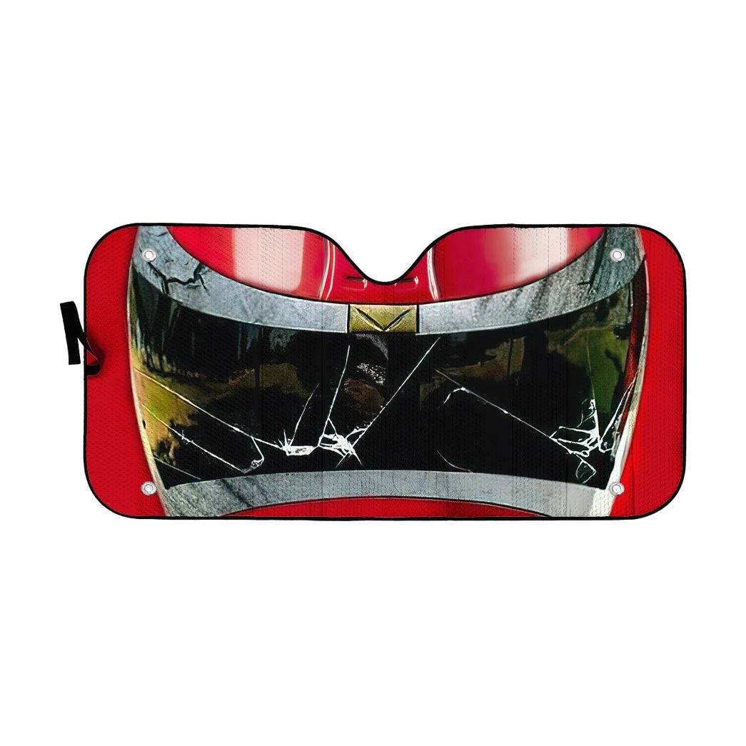 Gearhumans 3D Power Rangers In Space Red Ranger Custom Car Auto Sunshade
