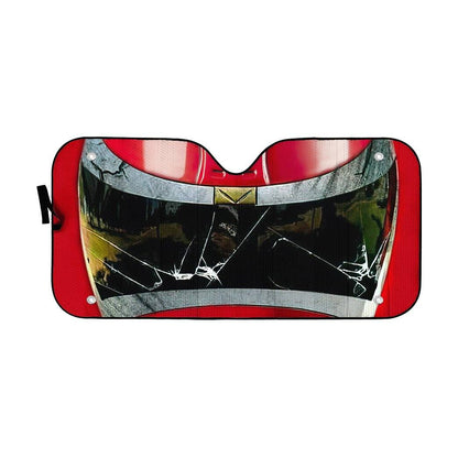 Gearhumans 3D Power Rangers In Space Red Ranger Custom Car Auto Sunshade