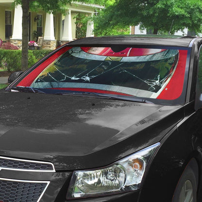 Gearhumans 3D Power Rangers In Space Red Ranger Custom Car Auto Sunshade