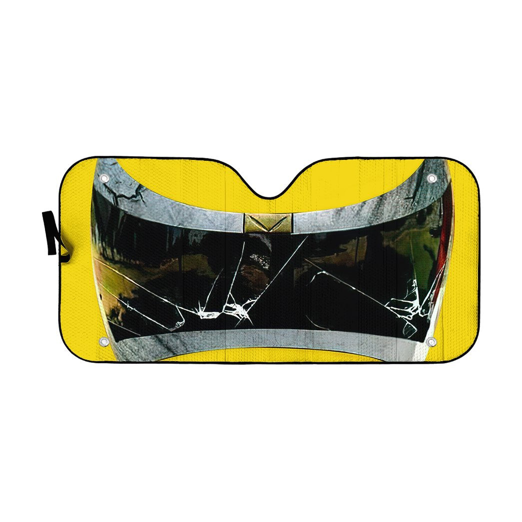 Gearhumans 3D Power Rangers In Space Yellow Ranger Custom Car Auto Sunshade