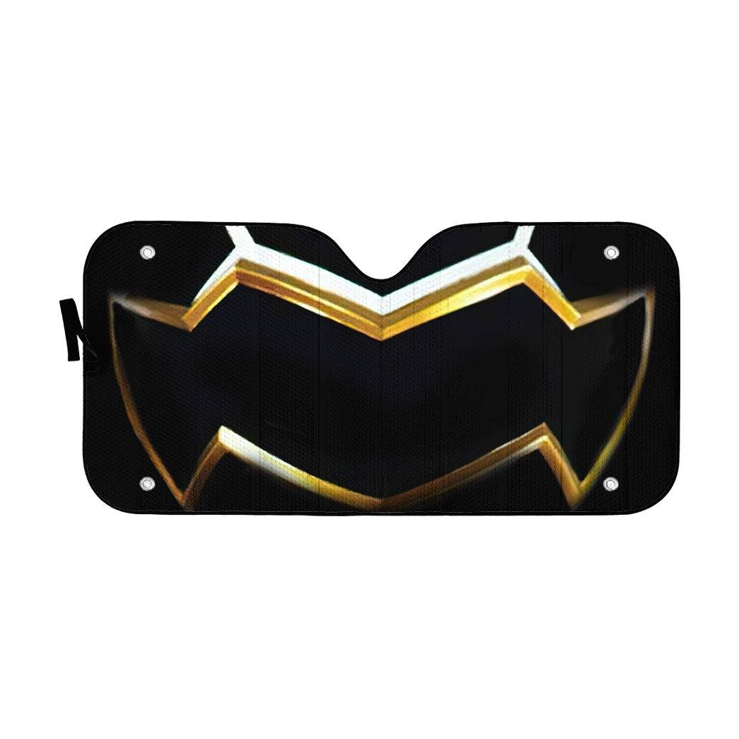 Gearhumans 3D Power Rangers Megaforce Black Ranger Helmet Custom Car Auto Sunshade
