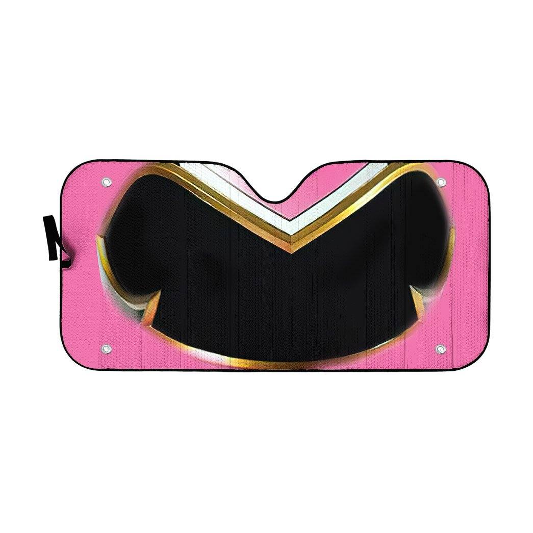 Gearhumans 3D Power Rangers Megaforce Pink Ranger Helmet Custom Car Auto Sunshade