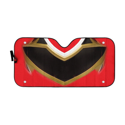 Gearhumans 3D Power Rangers Megaforce Red Ranger Helmet Custom Car Auto Sunshade