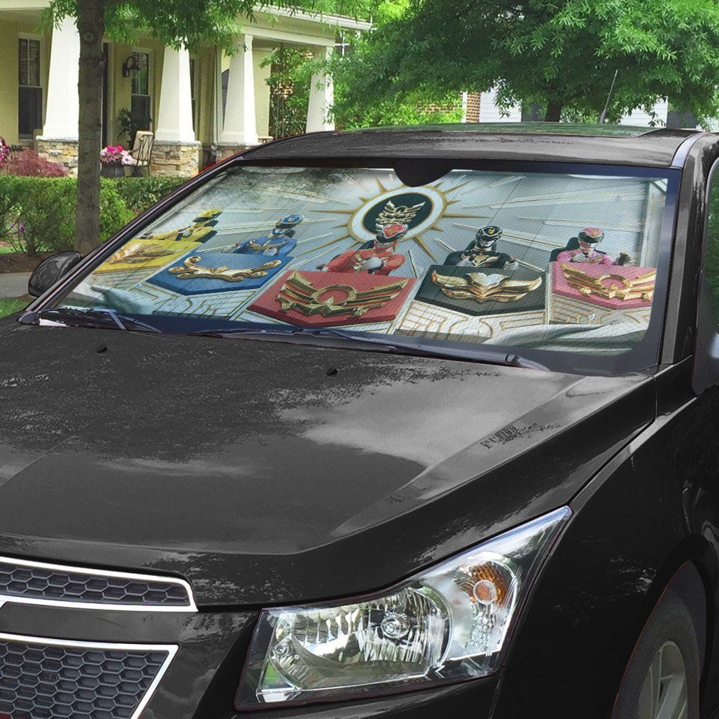 Gearhumans 3D Power Rangers Megaforce Zord Cockpit Custom Car Auto Sunshade