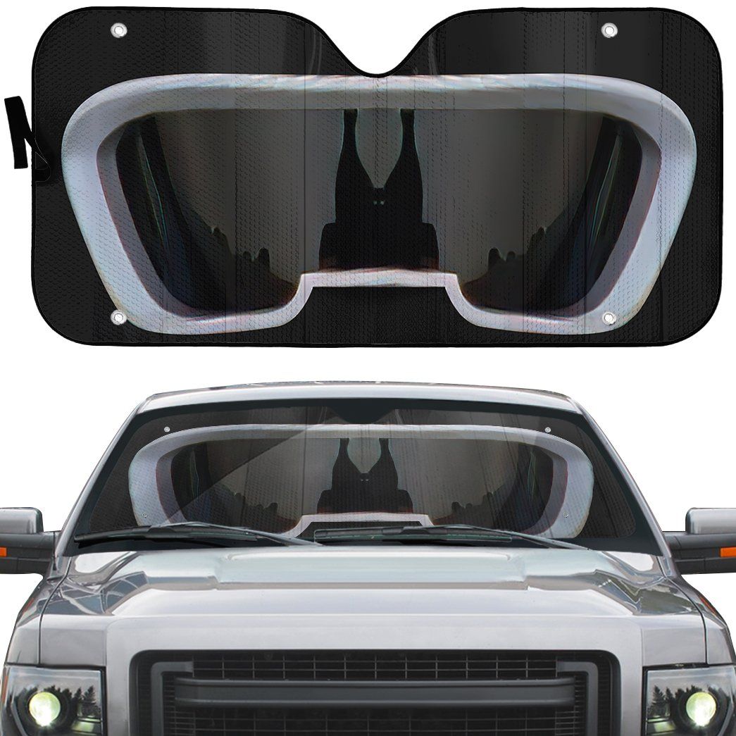 Gearhumans 3D Power Rangers Wild Force Black Ranger Custom Car Auto Sunshade