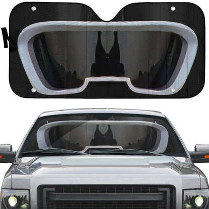 Gearhumans 3D Power Rangers Wild Force Black Ranger Custom Car Auto Sunshade