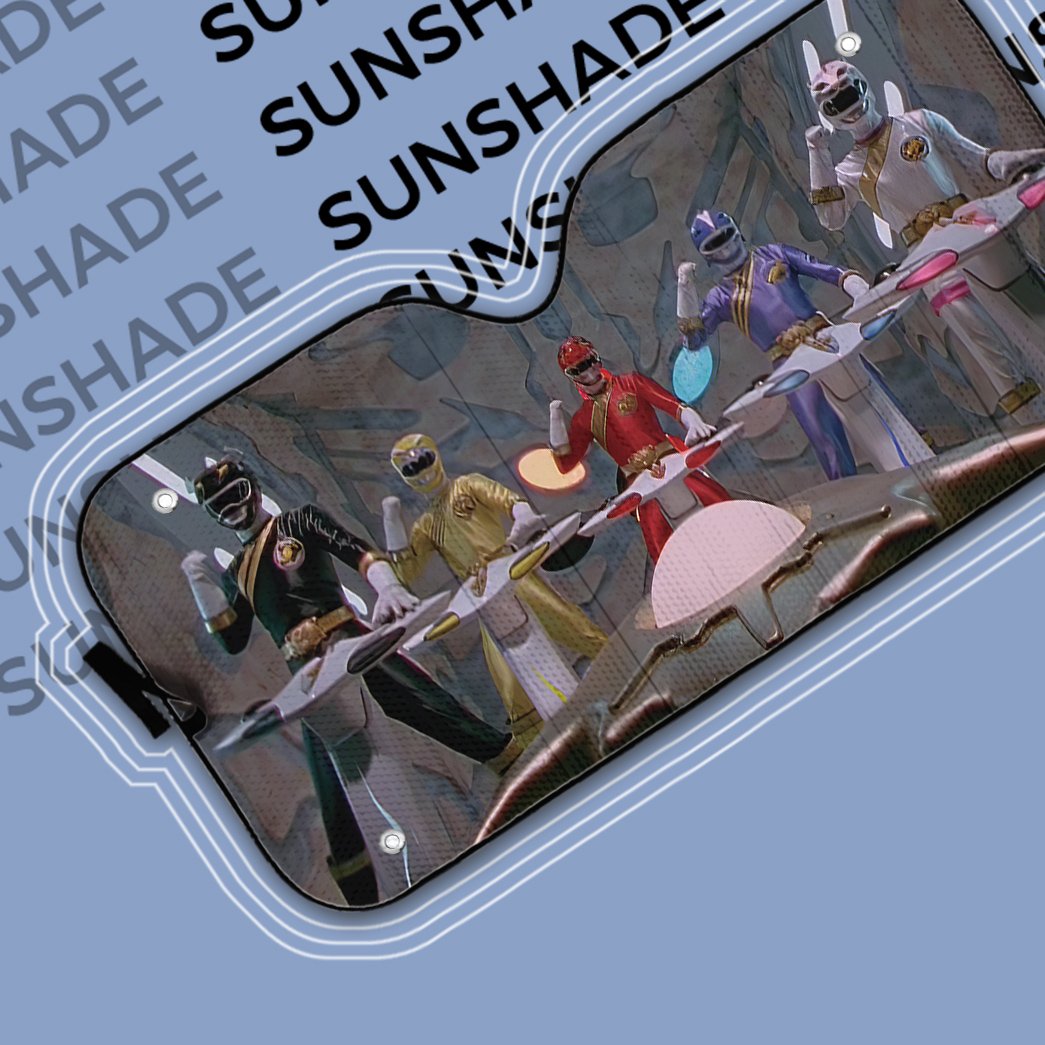 Gearhumans 3D Power Rangers Wild Force Cockpit Custom Car Auto Sunshade
