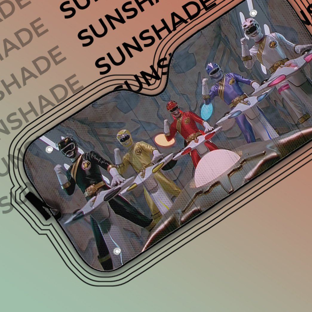 Gearhumans 3D Power Rangers Wild Force Cockpit Custom Car Auto Sunshade