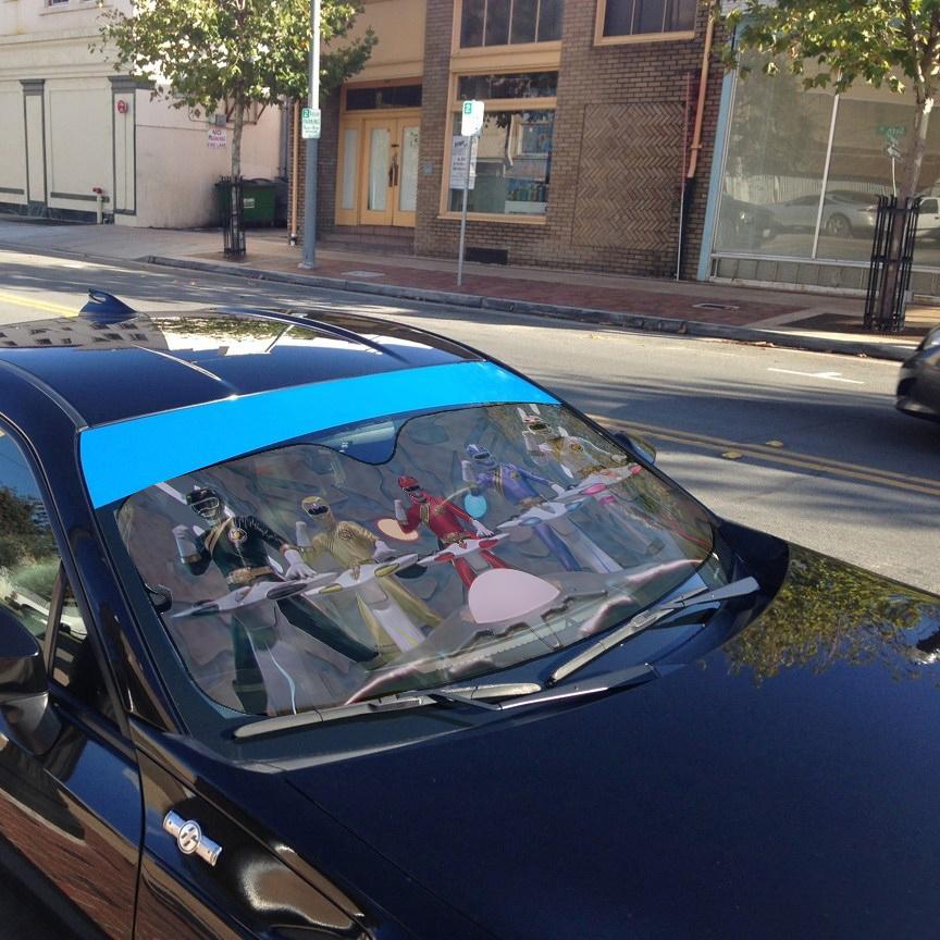 Gearhumans 3D Power Rangers Wild Force Cockpit Custom Car Auto Sunshade