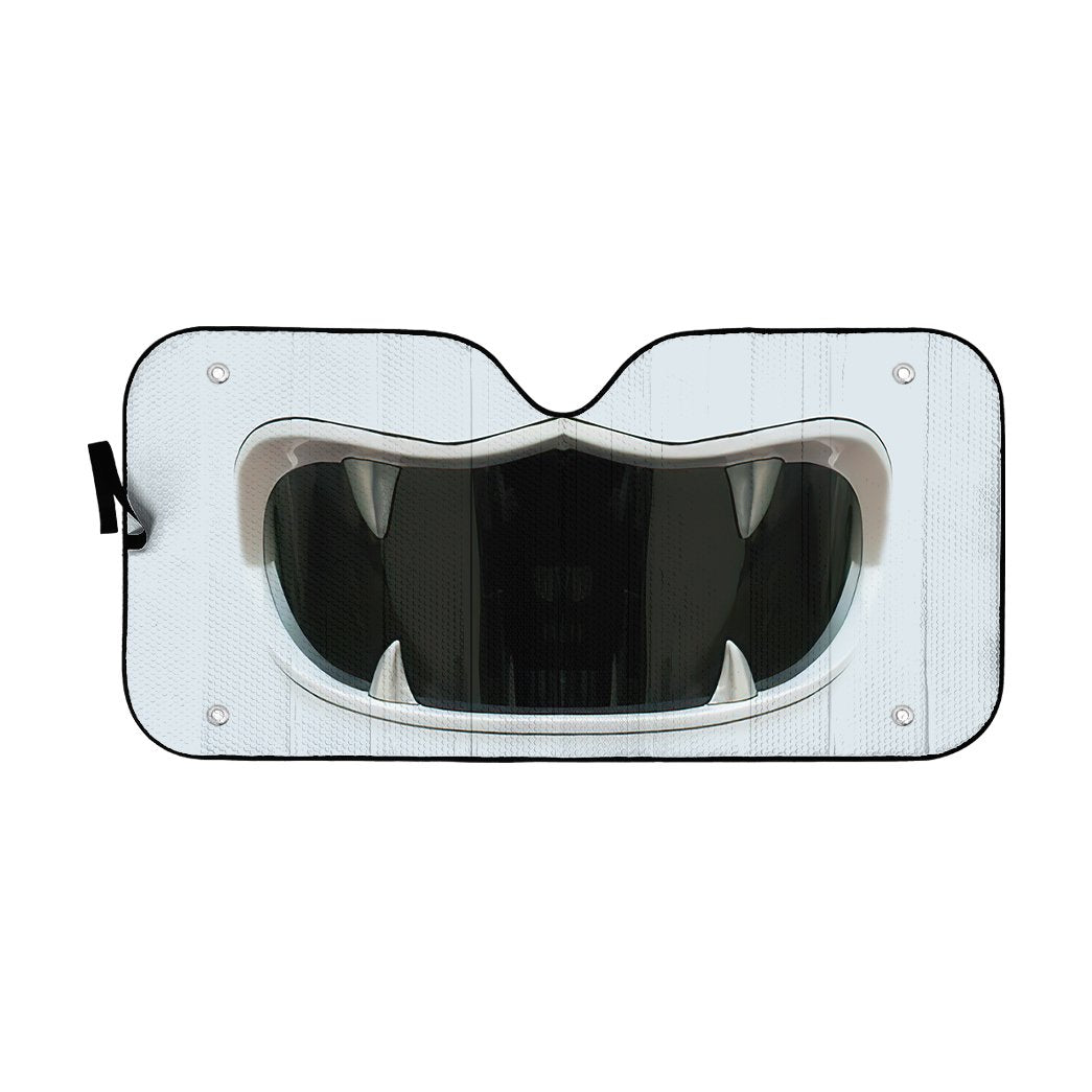 Gearhumans 3D Power Rangers Wild Force White Ranger Custom Car Auto Sunshade