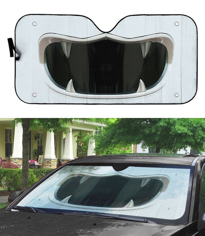 Gearhumans 3D Power Rangers Wild Force White Ranger Custom Car Auto Sunshade
