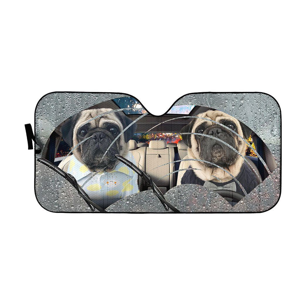 Gearhumans 3D Rain Pugs Custom Car Auto Sunshade