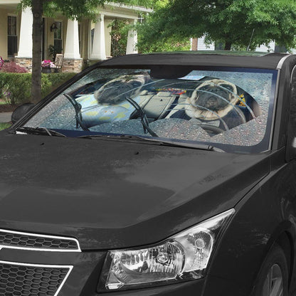 Gearhumans 3D Rain Pugs Custom Car Auto Sunshade