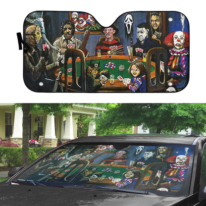 Gearhumans 3D Scary Play Together Custom Car Auto Sunshade