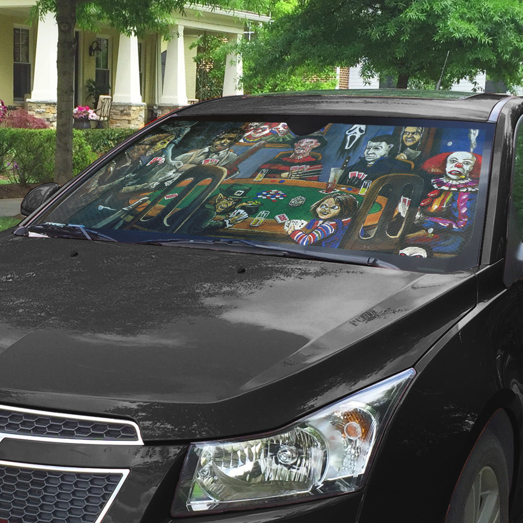 Gearhumans 3D Scary Play Together Custom Car Auto Sunshade