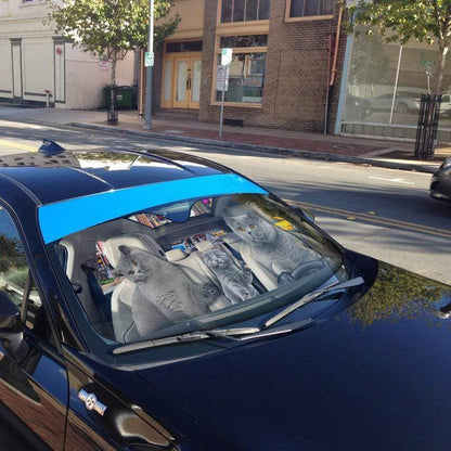 Gearhumans 3D Scottish Fold Kittens Custom Car Auto Sunshade