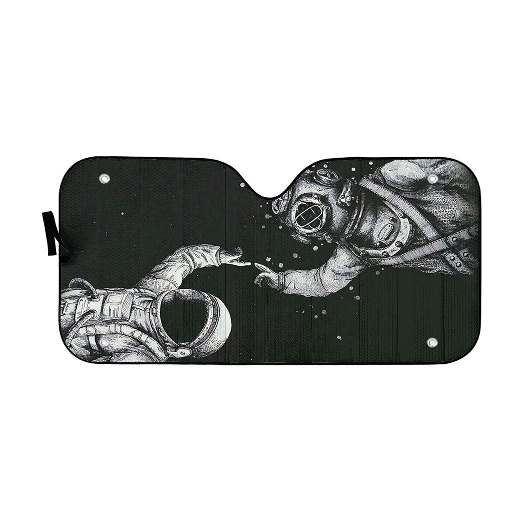 Gearhumans 3D Scuba Diving Astronaut Finger Touch Auto Sunshade