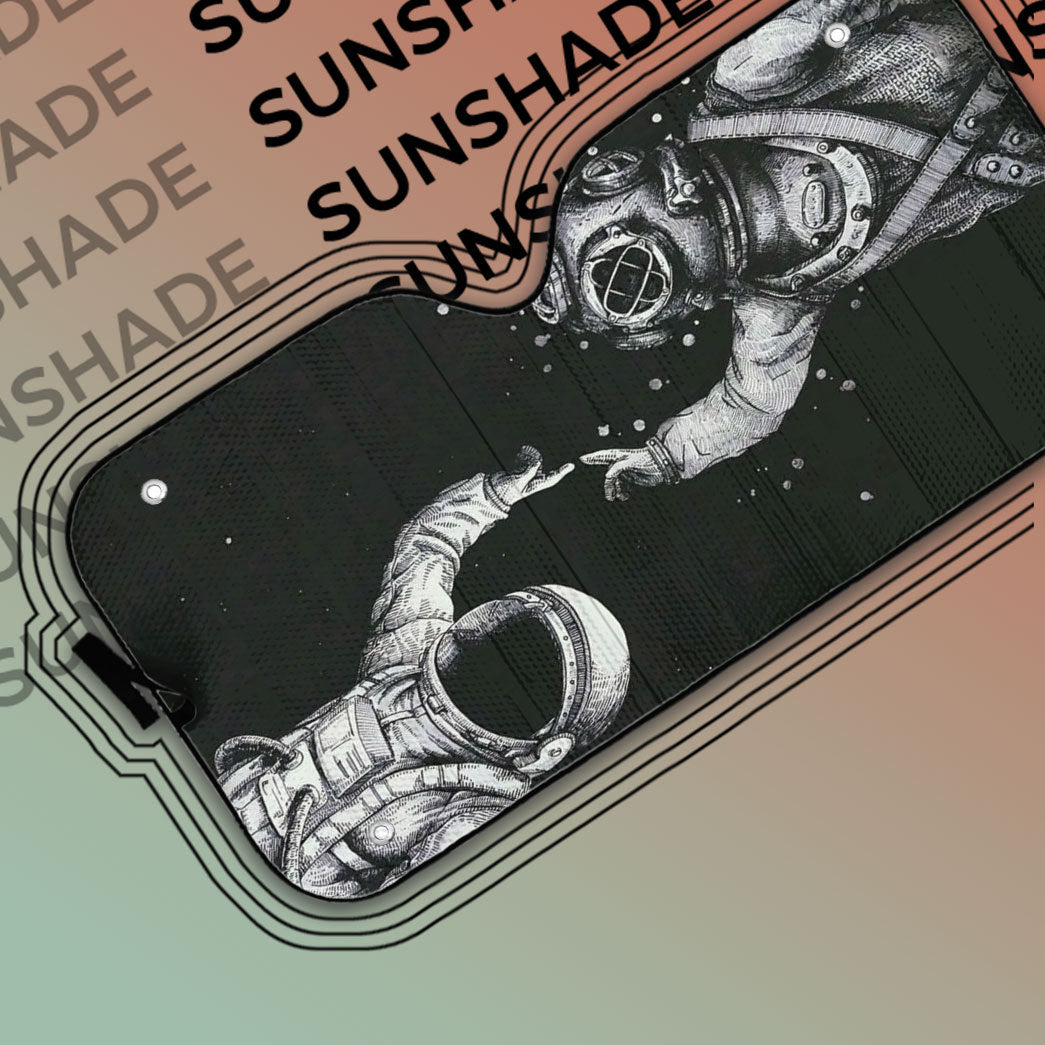 Gearhumans 3D Scuba Diving Astronaut Finger Touch Auto Sunshade