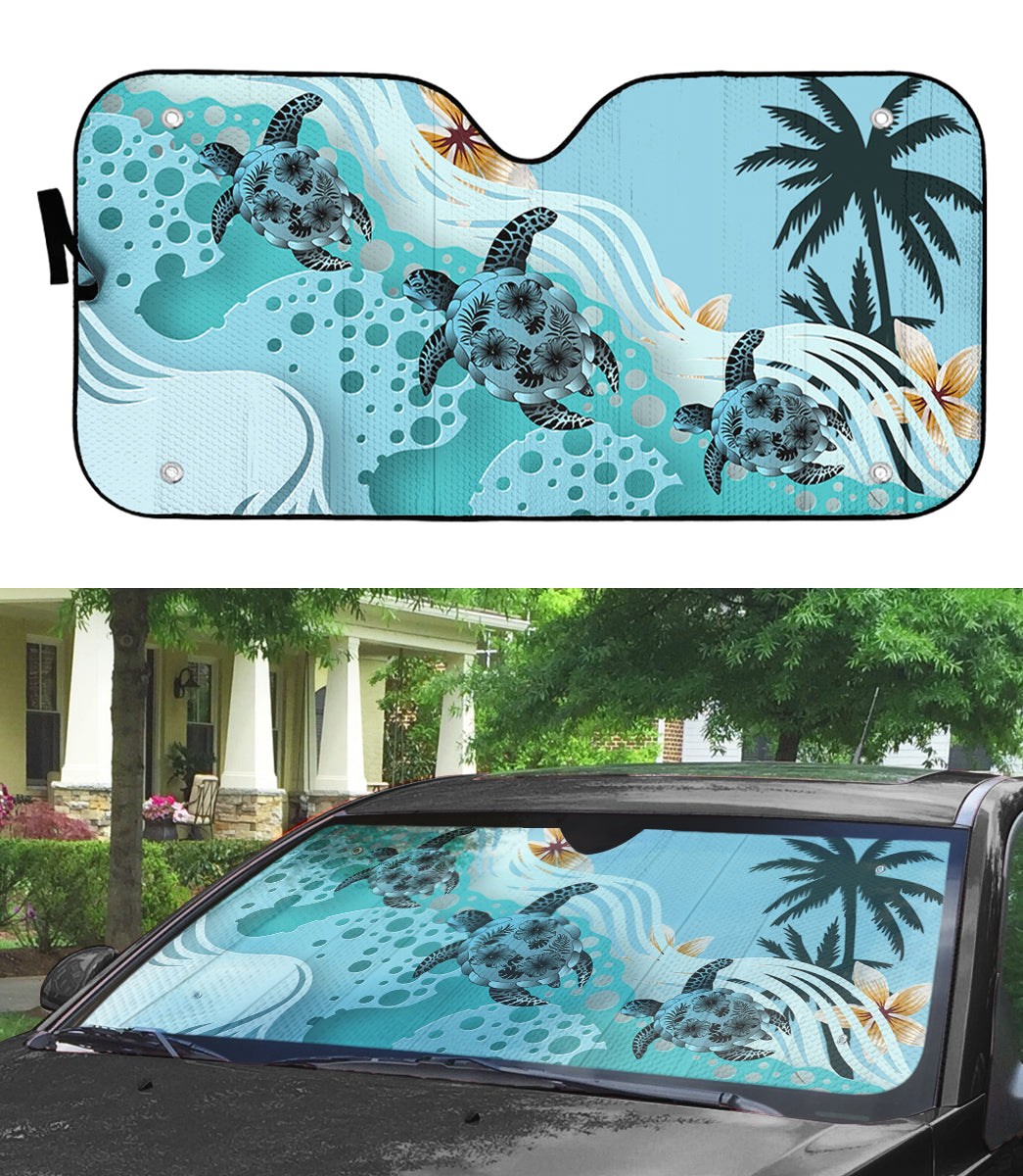 Gearhumans 3D Sea Turtle Hawaii Car Auto Sunshade