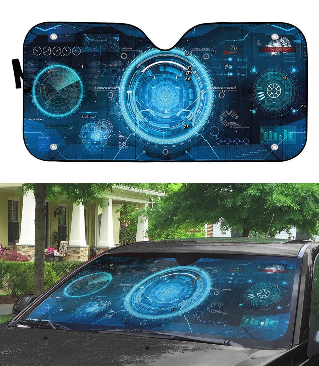 Gearhumans 3D Spacecraft Control Panel Dashboard Custom Car Auto Sunshade