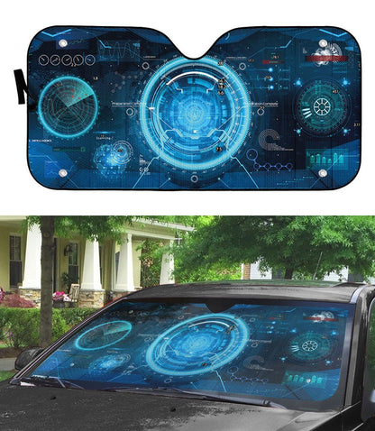 Gearhumans 3D Spacecraft Control Panel Dashboard Custom Car Auto Sunshade
