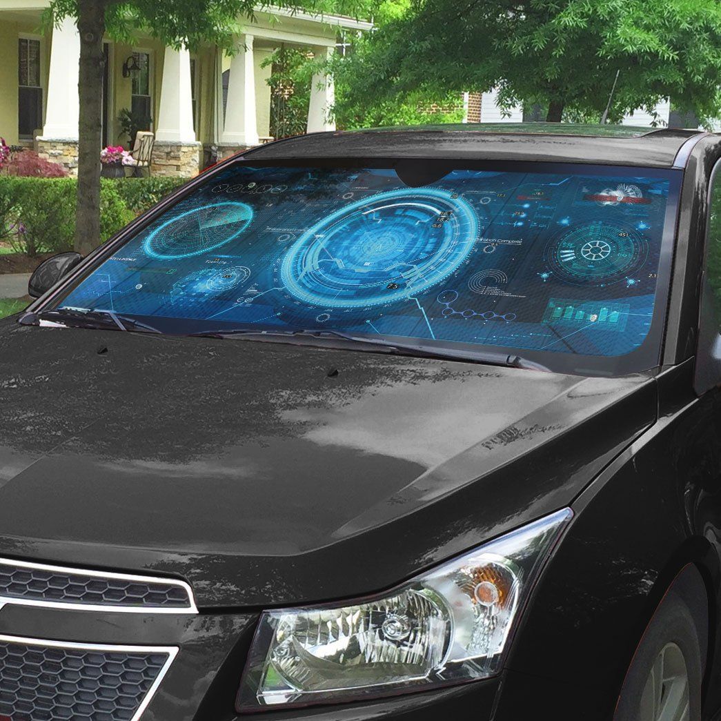 Gearhumans 3D Spacecraft Control Panel Dashboard Custom Car Auto Sunshade