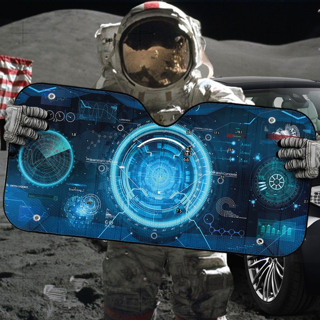 Gearhumans 3D Spacecraft Control Panel Dashboard Custom Car Auto Sunshade